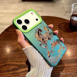 Ngựa Thích Hợp Cho 17Promax Ốp Lưng Điện Thoại iPhone16 Vitality Case 15 Châu Âu Phong Cách Mỹ 1413