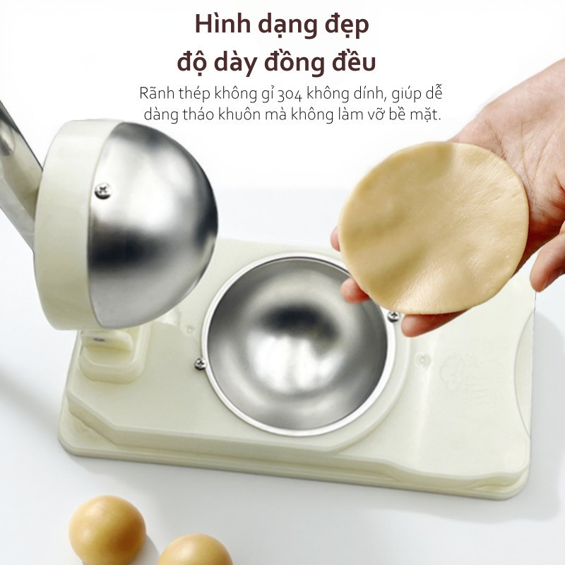 Dụng cụ ép bột làm vỏ bánh siêu nhanh, Khuôn Làm Vỏ Bánh Bao, Há Cảo, Hoành Thánh, Trung Thu, Tiết kiệm thời gian