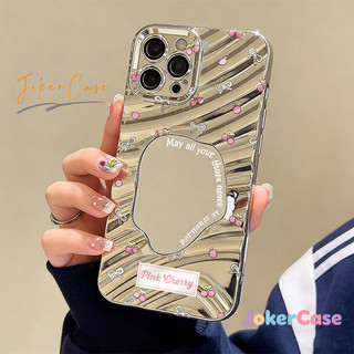 Vỏ Cho IPhone 14 16 12 15 11 13 17 Pro Max X XS Max XR 16 15 7 8 Plus AIR Bìa Mềm Gương Trang Điểm Sweet Cherry