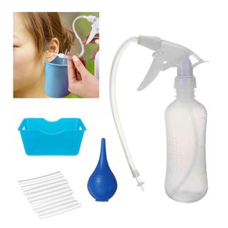 Bộ máy làm sạch ráy tai 300ml kèm 10 đầu, chai xịt rửa tai, bóng đèn cao su