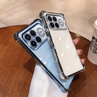 Ốp Điện Thoại Mạ Trong Suốt Cho Xiaomi Poco F8 F7 Pro Ultra C85 C71 Bảo Vệ Camera Chống Rơi Túi Khí Chống Sốc Vỏ Silicon Mềm