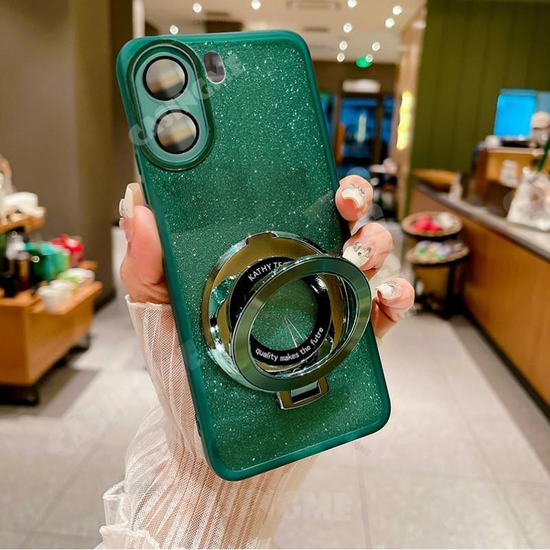 OPPO A6t 5G 2026 Bling Giá đỡ hút từ tính Vỏ mềm cho OPPO A6t A6s A6i A6x OPPOA6t A6 T 6t Pro 4G 5G Camera Shcokproof Vỏ điện thoại Bảo vệ ống kính Vỏ mềm