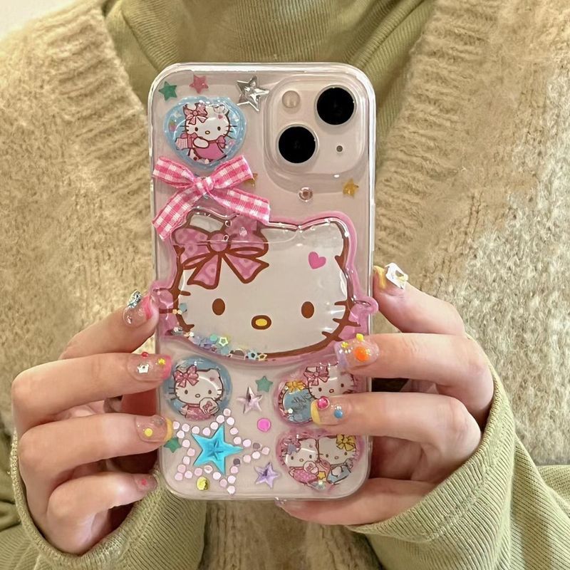 【✨Spot】[Vỏ điện thoại di động mèo KT hot girl] Apple 17air/iphone 16promax/15pro/14plus, chống rơi