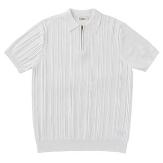 Áo polo Slim Fit màu trắng sành điệu có dây kéo YKK bền bỉ - Thiết yếu mùa hè