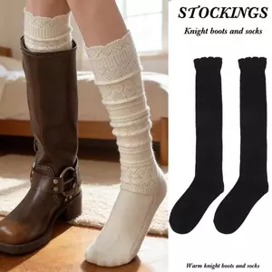 Tất cao đầu gốiCashmere phong cách phương Tây - Ấm áp, chống trượt, phù hợp với boot và váy