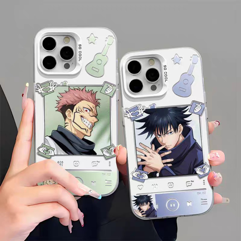 Ốp Lưng Điện Thoại iPhone 14 Plus 13 12 Pro Max Mini Shell Matte Anime Jujutsu Kaisen Cứng Laser IMD