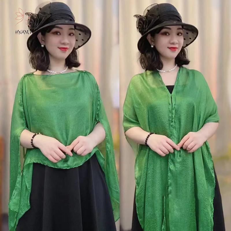 HKNMP Khăn voan mềm mại dành cho mùa hè, phù hợp đi biển và thời trang hàng ngày.