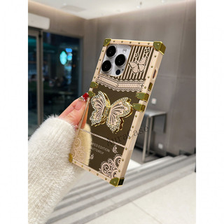 Ốp lưng iPhone 16 16E 15 14 13 12 11 Pro Max mới sang trọng thời trang giá đỡ bướm chống rơi