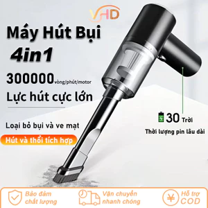 Máy Hút Bụi Không Dây 4in1 120W - Lực Hút Mạnh, Thiết Kế Cầm Tay, Lý Tưởng Vệ Sinh Ô Tô & Nhà