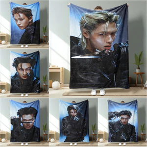 Chăn Flannel in một mặt Kpop ENHYPEN cho ghế Sofa, giường ngủ, văn phòng hoặc du lịch
