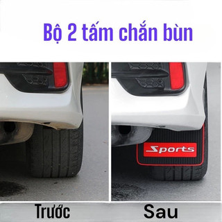 Bộ 2 tấm chắn bùn xe ô tô,chống nước bẩn,bàn đất bắn lên xe sire 43x23 và 27x23