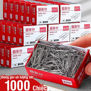 Ghim kẹp giấy A4 kim loại với xi mạ niken sáng bóng, chống gỉ - Dụng cụ kẹp giấy tờ văn phòng phẩm thiết thực và thẩm mỹ