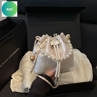 Túi Xách Nữ Dáng Rút Đính Ngọc Trai Cao Cấp – Túi Đeo Vai Mini Sang Trọng Nhiều Màu Đi Lê Du Xuân Thanh Lịch - Alulu
