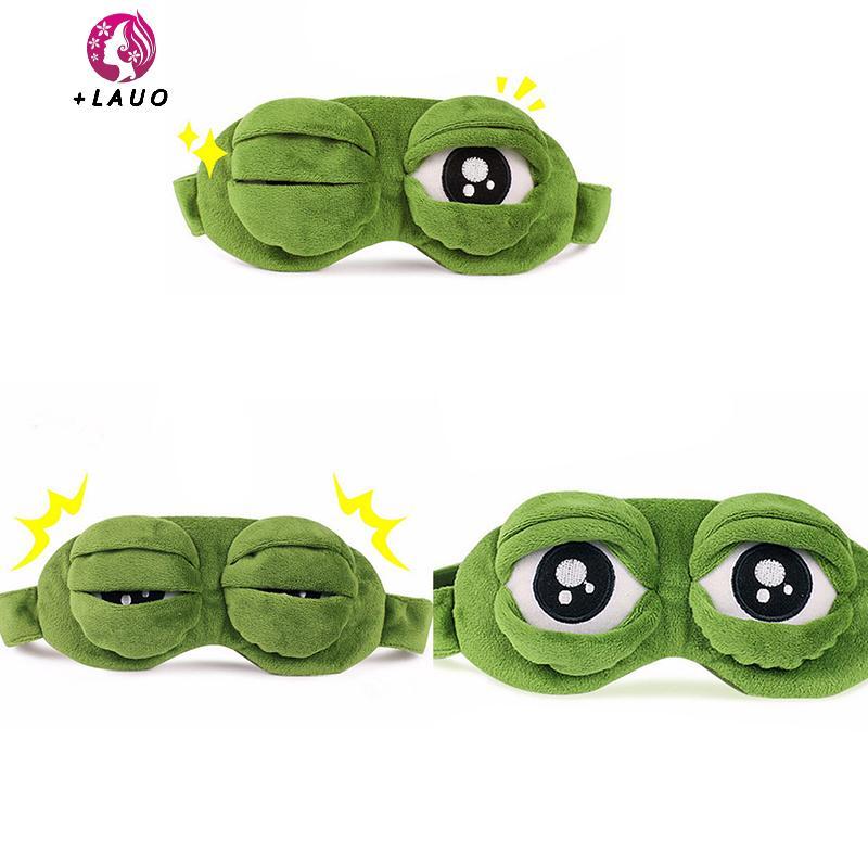 Springevenstar Ếch Buồn Ếch 3D Mắt Mặt nạ Ngủ Ngộ nghĩnh Còn Lại Ngủ Quà Tặng Vui Nhộn Springevenstar
