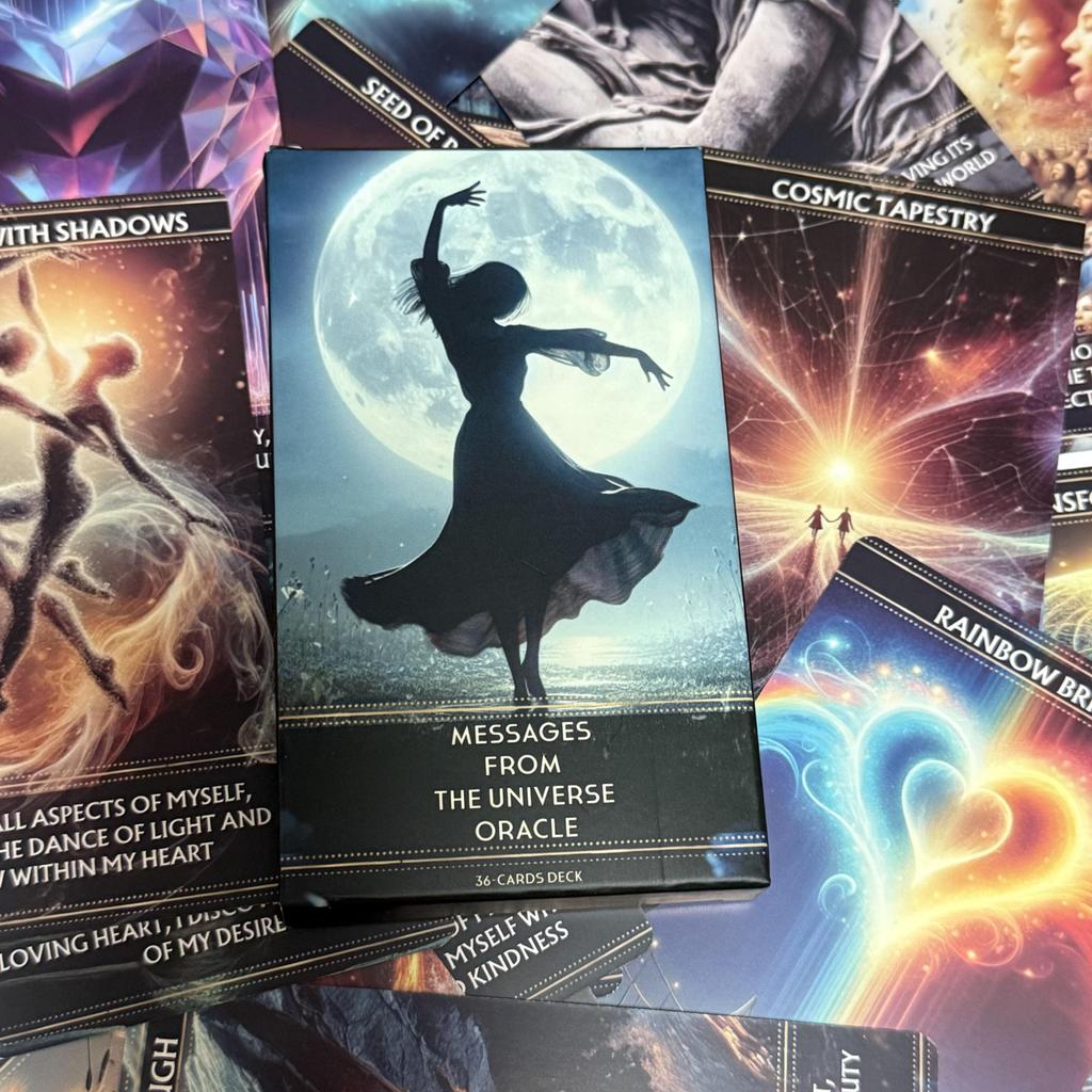 12 * 7cm Tin Nhắn Từ Vũ Trụ Oracle Deck 36 Lá Bài Thẻ Tin Nhắn Bảng Tiếng Anh Trò Chơi saixit2vn
