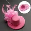 PYCOU Mũ Hộp Đựng Hoa, Phụ Kiện Tóc 13cm Trẻ Em Fascinators Mũ, Trang Điểm Thời Trang Lông Vũ Trà Tiệc Kẹp Tóc Ngày Lễ