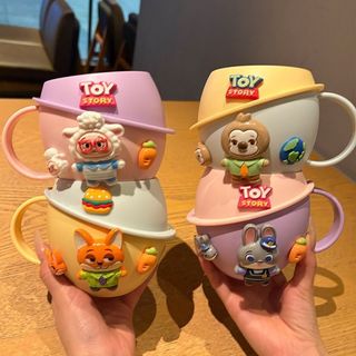 Crazy Animal City Trẻ em Cốc đựng bàn chải đánh răng dễ thương Bao gồm cốc nước súc miệng và bàn chải đánh răng Thích hợp cho gia đình
