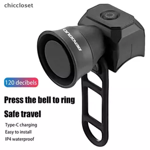 Chuông điện chống nước cho xe đạp, sạc USB, phù hợp leo núi và cảnh báo vòng an toàn