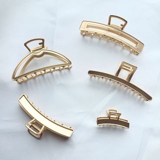 Kẹp Tóc Lưỡi Liềm Cong Phong Cách Trung Quốc, DIY Ngọc Lục Bảo Filigree Dot - Phụ Kiện Tóc JYNE