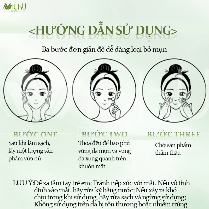 WithUpure Gel Giảm Mụn 50g + Serum Giảm Mụn 10ML + 30 PCS Tăm Bông,Kiểm Soát Dầu Và Trị Mụn,Phù Hợp Với Da Nhạy Cảm