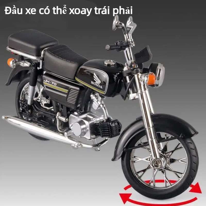 Mô Hình Xe Máy Honda JH70 Tỉ Lệ 1:10 - Đèn Sáng & Âm Thanh - Hợp Kim Cao Cấp - Mô Hình Trưng Bày