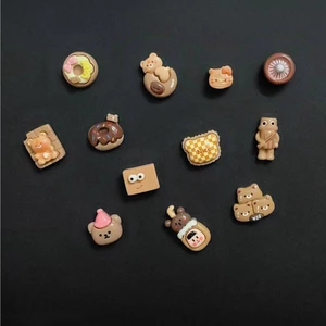 CHARM GẤU NÂU : CHARM/STICKER GẤU NÂU & BÁNH- TONE MÀU NÂU DỄ THƯƠNG
