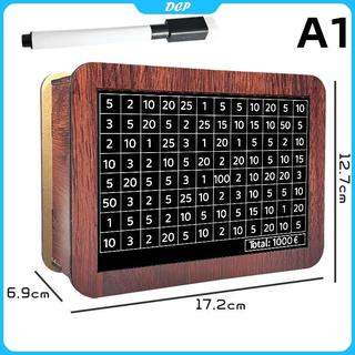 [DCP] hộp tiền bằng gỗ theo dõi mục tiêu tiết kiệm-1000 đến 10000 Euro [VN]