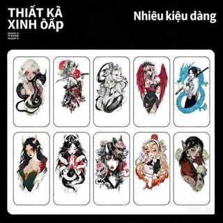 Sticker Xăm Tạm Thời, Mẫu Xăm Độc Đáo, An Toàn Cho Da, Dễ Dán, Đa Dạng Mẫu, Thời Trang Cá Nhân, Hiệu Quả Lâu Dài