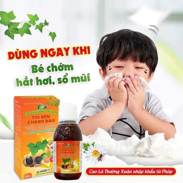 SIRO HO CAO LÁ THƯỜNG XUÂN TỎI ĐEN MẬT ONG CHANH ĐÀO.