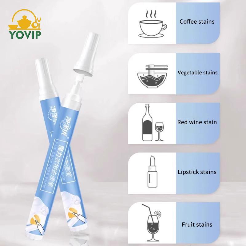 YOVIP Instant Stain Remover Pen & Spot Cleaner Thân thiện với du lịch di động cho quần áo, hoạt động trên vết bẩn thực phẩm & đồ uống Phù hợp với ví và B VN