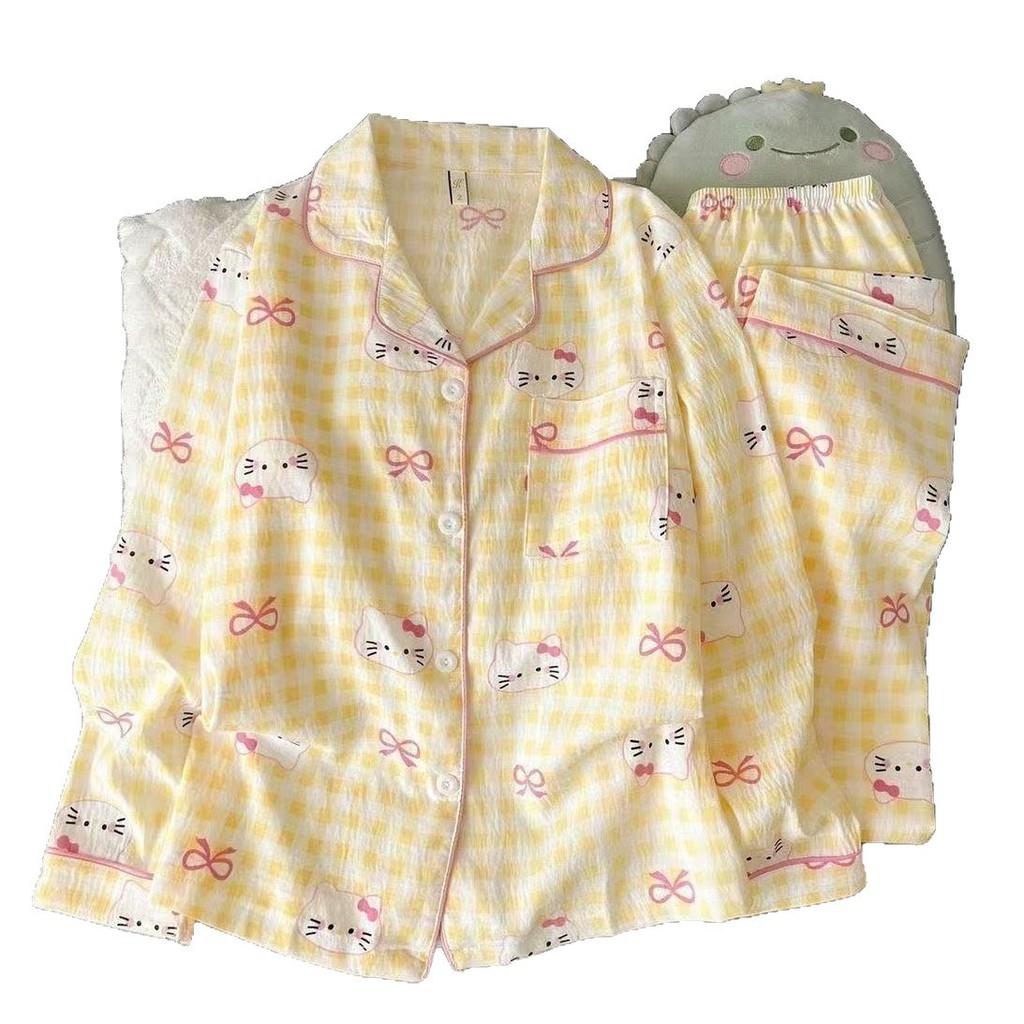 Cloud Cotton Dễ Thương Chữa Bệnh Phù Hợp Với Bé Gái Homewear Ký Túc Xá Sinh Viên Thường Ngày Lười Bộ Đồ Ngủ