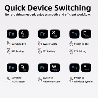 Bàn phím cảm ứng gập Goojodoq, bàn phím di động đa năng, kết nối Bluetooth 3 thiết bị