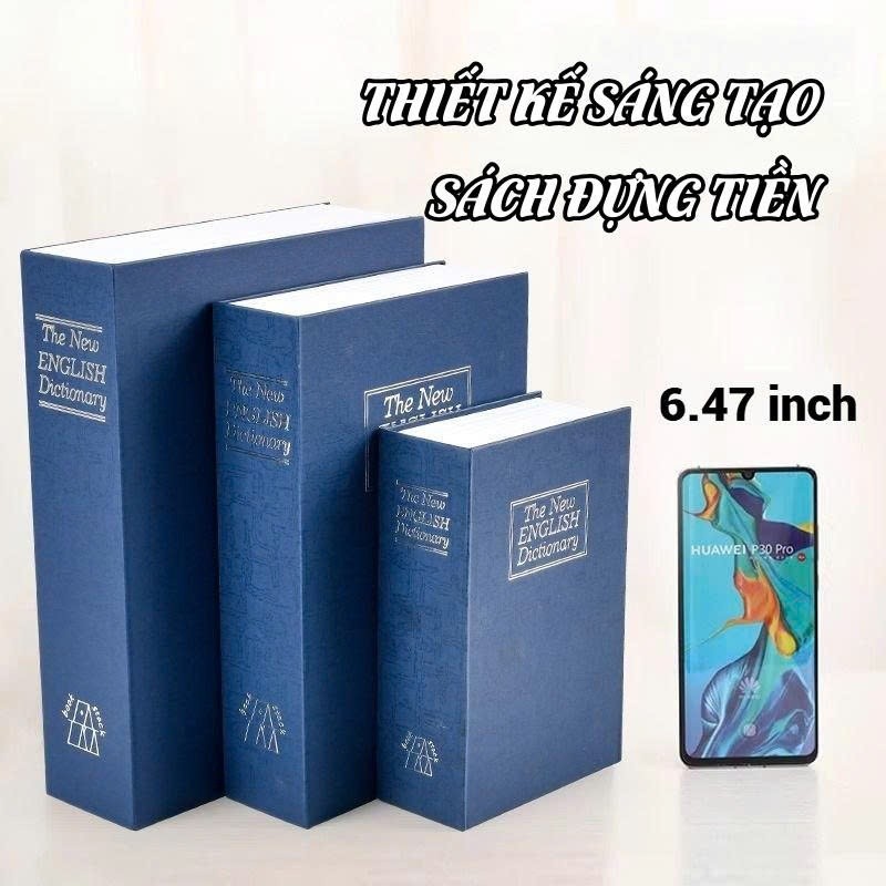 Hộp tiết kiệm an toàn, tiện lợi với mật khẩu, hộp sầm xơ hình quyển sách mini, hộp sầm xơ lõi kim loại an toàn