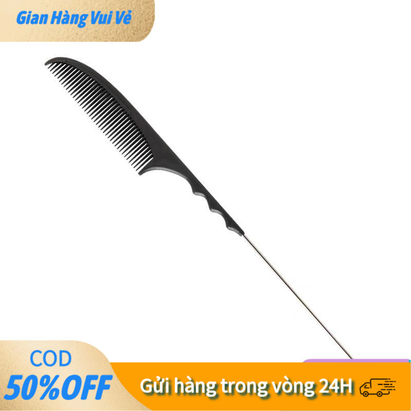 【48h】Lược cá mập đa năng cán inox, vừa dùng chải tóc thường ngày vừa hỗ trợ tạo phồng chân tóc khi sấy, tiện lợi.