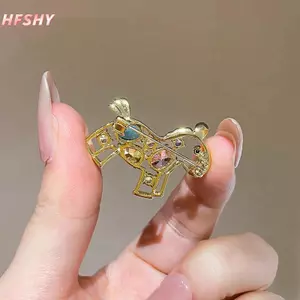 HFSHY Ngựa Đảng Thổ Cẩm Chân Pha Lê Cho Trẻ Em, quà tặng đáng yêu và đẹp