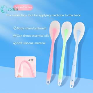 Chenlongshang Kem Dưỡng Da Đa Năng Kem Dưỡng Da Silicon Tay Cầm Dài Body Cleaner Bàn Chải Tắm Ba Applicator EN
