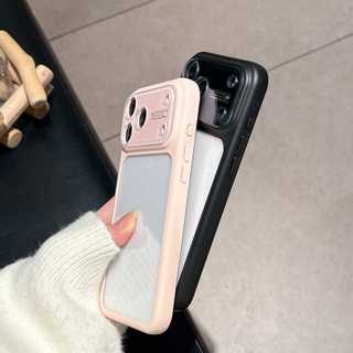 Kính Bảo Vệ Toàn Ống Kính Khung Màu Kẹo Trong Suốt Acrylic Ốp Lưng Điện Thoại iPhone 17Promax 17Pro 15 16 Pro Max Chống Sốc Nam Nữ