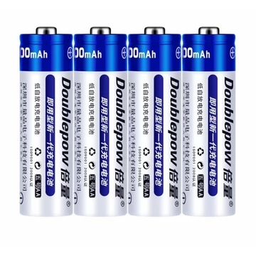 Bộ 4 pin tiểu sạc lại Doublepow công suất thực pin sạc aa pin sạc aaa pin tiểu pin đũa pin sạc