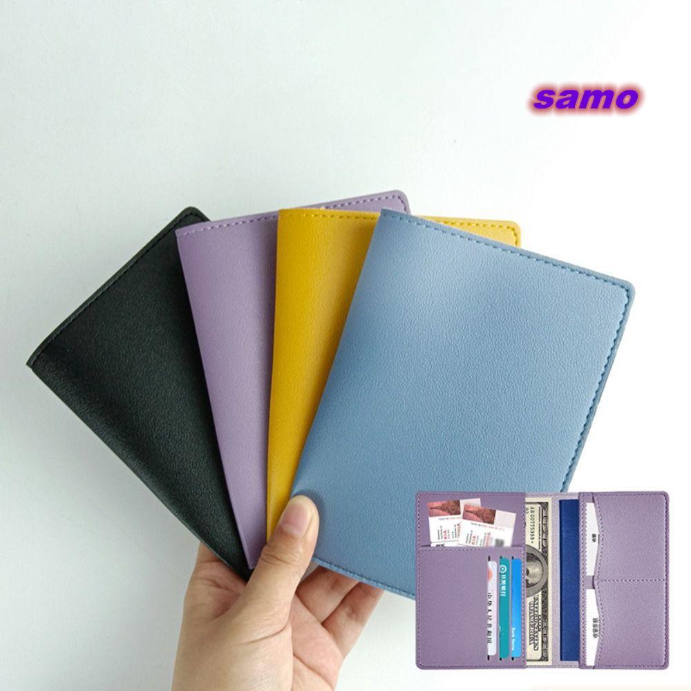 Túi đựng hộ chiếu SAMO, Du lịch nhiều khe cắm thẻ Vỏ hộ chiếu PU, Giá đỡ vé công suất cao Vỏ bảo vệ hộ chiếu