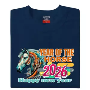 Chúc Mừng 2026 Unisex Áo Ngựa Hài Lòng Năm