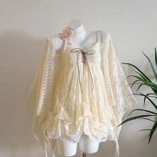 [Pre-Order]-Váy Ren Mùa Xuân, Áo Choàng Mùa Hè Dễ Thương Phong Cách Nhẹ Nhàng.
