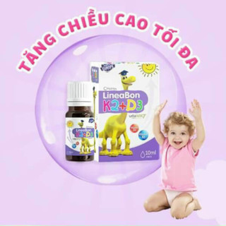 LineaBon Vitamin D3 K2 10ml Vitamin Hấp Thụ Canxi Giúp Bé Ngủ Ngon Tăng Chiều Cao Hàng Chính Hãng - Bibomart