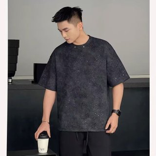 Áo thun nam GKSSS tay ngắn thương hiệu hợp thời trang Hàn Quốc cao cấp cảm giác bầu trời đầy sao trung tính