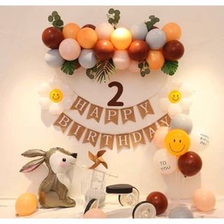 Set trang trí sinh nhật Handmade kiểu Hàn Quốc, set up sinh nhật giá rẻ đầy đủ phụ kiện phù hợp bé trai,gái DF18