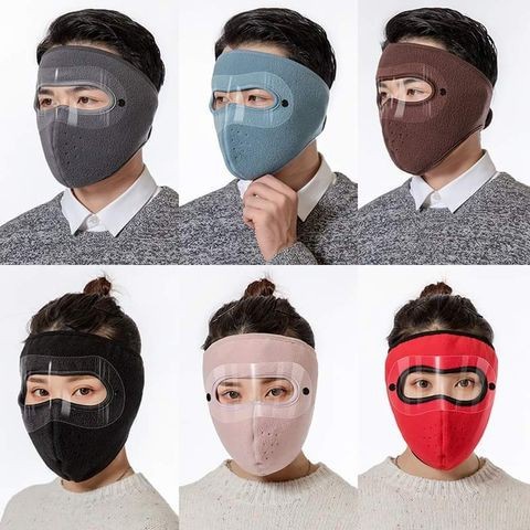 Khẩu trang WPKO vải flannel che tai chống nắng lạnh chống bụi giữ ấm thoáng khí tiện dụng khi lái xe