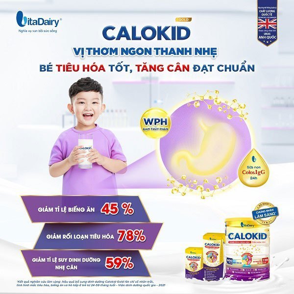 Sữa bột công thức Calokid lọ 900g dành cho bé suy dinh dưỡng thấp còi