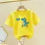 Trẻ Em Hoạt Hình Áo Bé Trai Bé Gái Mùa Hè Tay Ngắn Thường Ngày Graphic Tee Dễ Thương Trẻ Em Quần Áo Top