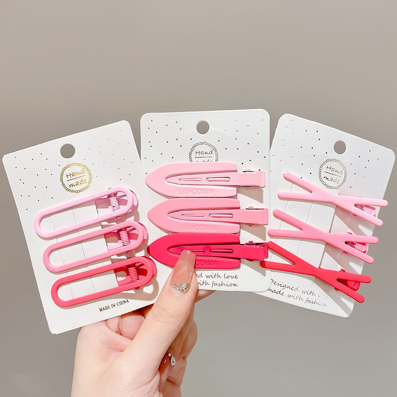 Kẹp tóc lợn hồng dễ thương, sét 19 sản phẩm chi tiết nhẹ nhàng xinh xắn kèm túi zip T2