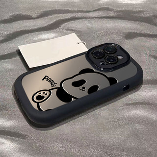 Ốp lưng IPhone 17 16 15 14 13 12 11 Pro Max XRXSMax 78 Plus Dễ thương Cartoon Panda Puff trường hợp điện thoại