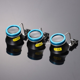 Bộ công cụ kính lúp kẹp 5X 10X 20X Kính lúp Kính mắt Kính mắt Ống kính ống kính kính kính kính kim hoàn di động Thị kính máy làm đồng hồ Bộ dụng cụ sửa chữa đồng hồ